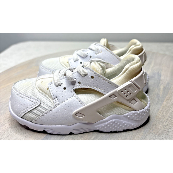 Nike Huarache Run (TD) 704950-110 Triple White Baby Toddler Shoes Size 7C Sneake - Picture 5 of 9